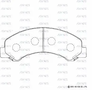 SN904 ADVICS Комплект тормозных колодок, дисковый тормоз (фото 1)