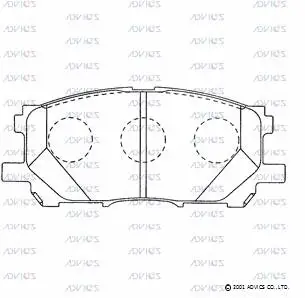 SN907 ADVICS Комплект тормозных колодок, дисковый тормоз (фото 1)