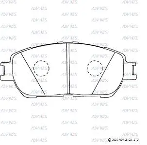 SN909 ADVICS Комплект тормозных колодок, дисковый тормоз (фото 1)