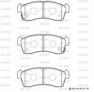 SN946P ADVICS Комплект тормозных колодок, дисковый тормоз (фото 1)