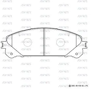 SN965 ADVICS Комплект тормозных колодок, дисковый тормоз (фото 1)