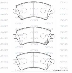 SN990P ADVICS Комплект тормозных колодок, дисковый тормоз (фото 1)