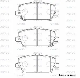 SN996P ADVICS Комплект тормозных колодок, дисковый тормоз (фото 1)