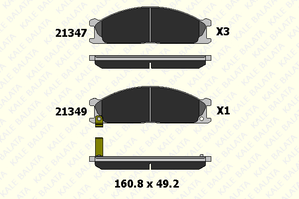 21347 170 05 KALE Комплект тормозных колодок, дисковый тормоз (фото 1)