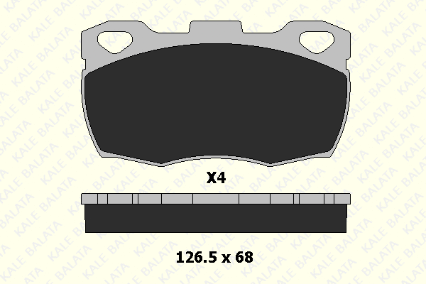 21519 180 04 KALE Комплект тормозных колодок, дисковый тормоз (фото 1)
