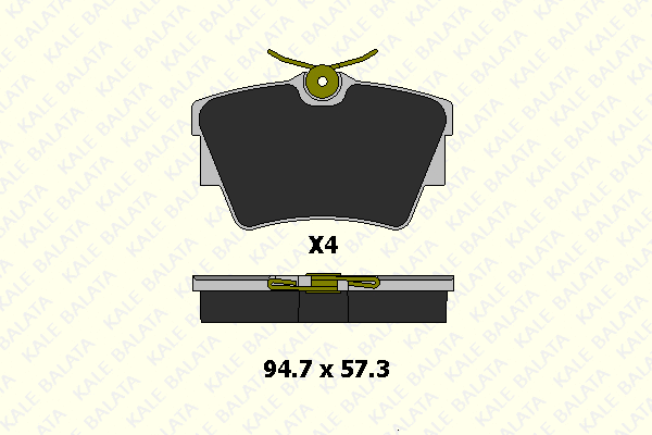 23980 170 14 KALE Комплект тормозных колодок, дисковый тормоз (фото 1)