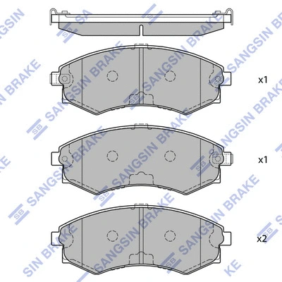 SP1054-F HIQ Комплект тормозных колодок, дисковый тормоз (фото 1)