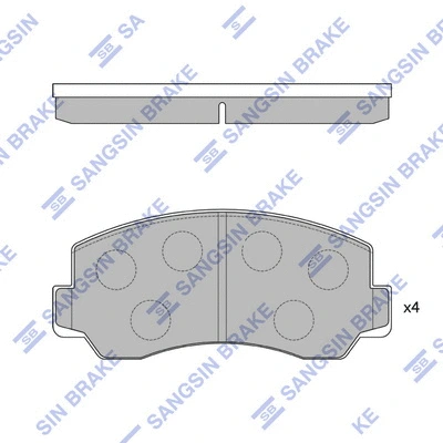SP1057 HIQ Комплект тормозных колодок, дисковый тормоз (фото 1)