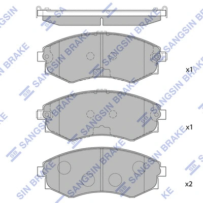 SP1065 HIQ Комплект тормозных колодок, дисковый тормоз (фото 1)