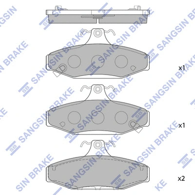 SP1066 HIQ Комплект тормозных колодок, дисковый тормоз (фото 1)