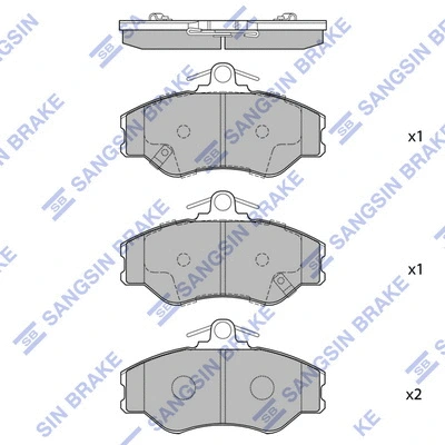 SP1072 HIQ Комплект тормозных колодок, дисковый тормоз (фото 1)