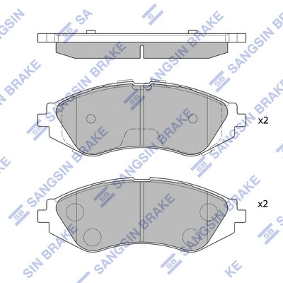 SP1077 HIQ Комплект тормозных колодок, дисковый тормоз (фото 1)