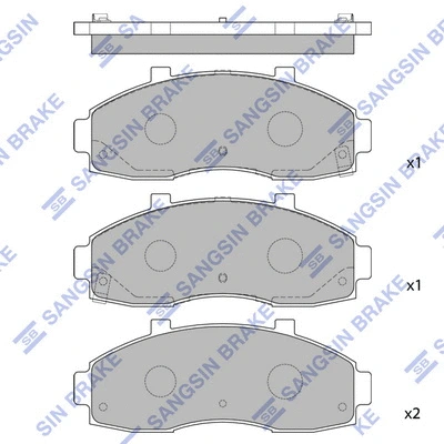 SP1091 HIQ Комплект тормозных колодок, дисковый тормоз (фото 1)