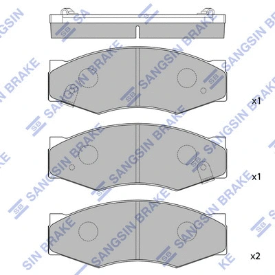 SP1095 HIQ Комплект тормозных колодок, дисковый тормоз (фото 1)