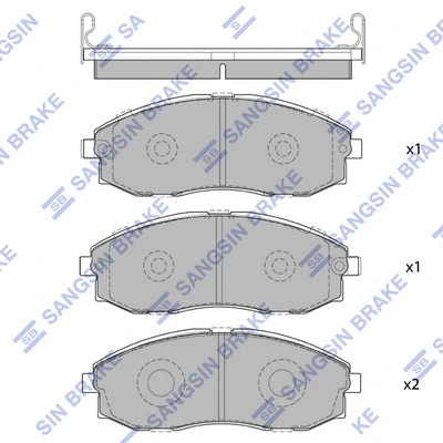 SP1100 HIQ Комплект тормозных колодок, дисковый тормоз (фото 1)