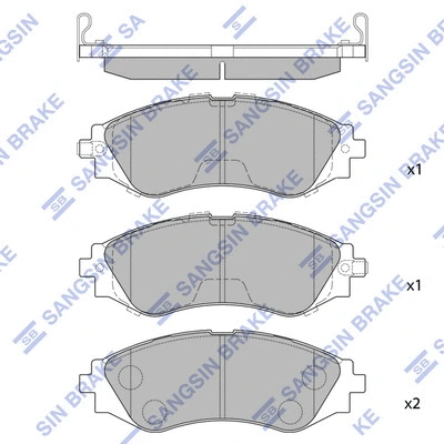 SP1102 HIQ Комплект тормозных колодок, дисковый тормоз (фото 1)