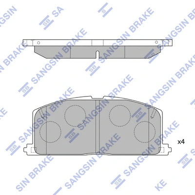 SP1105 HIQ Комплект тормозных колодок, дисковый тормоз (фото 1)