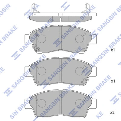 SP1110 HIQ Комплект тормозных колодок, дисковый тормоз (фото 1)