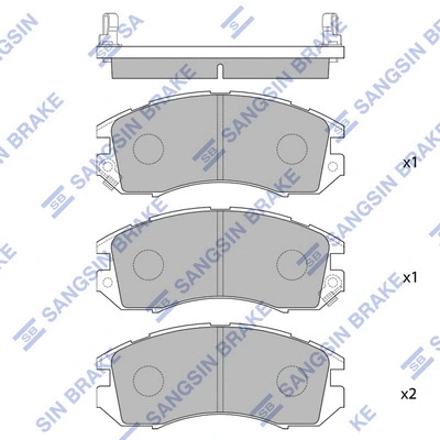 SP1120 HIQ Комплект тормозных колодок, дисковый тормоз (фото 1)