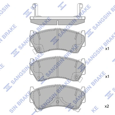 SP1122 HIQ Комплект тормозных колодок, дисковый тормоз (фото 1)