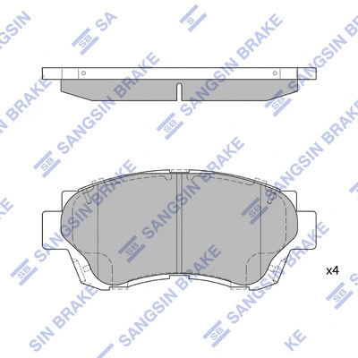 SP1138 HIQ Комплект тормозных колодок, дисковый тормоз (фото 1)