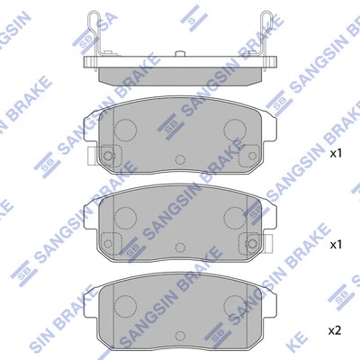 SP1163 HIQ Комплект тормозных колодок, дисковый тормоз (фото 1)