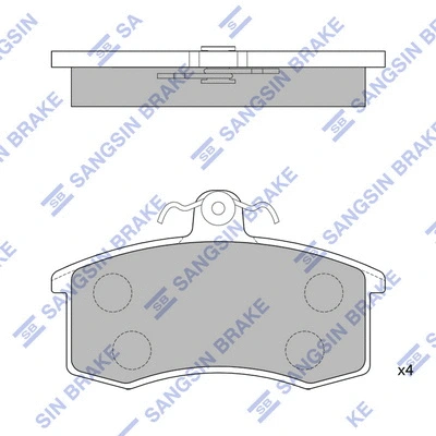 SP1165 HIQ Комплект тормозных колодок, дисковый тормоз (фото 1)