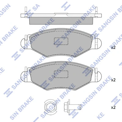 SP1179 HIQ Комплект тормозных колодок, дисковый тормоз (фото 1)