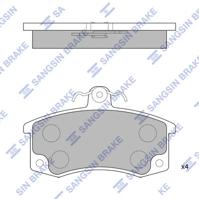 SP1181 HIQ Комплект тормозных колодок, дисковый тормоз (фото 1)