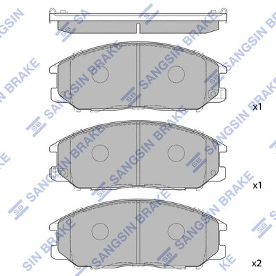 SP1190 HIQ Комплект тормозных колодок, дисковый тормоз (фото 1)