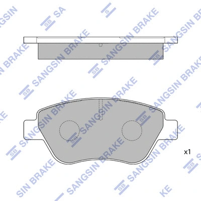 SP1201A HIQ Комплект тормозных колодок, дисковый тормоз (фото 1)