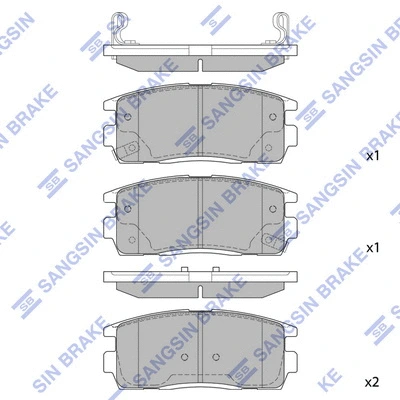 SP1205 HIQ Комплект тормозных колодок, дисковый тормоз (фото 1)