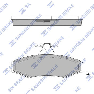 SP1210 HIQ Комплект тормозных колодок, дисковый тормоз (фото 1)