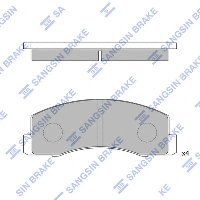 SP1214 HIQ Комплект тормозных колодок, дисковый тормоз (фото 1)