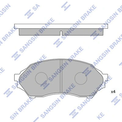 SP1227 HIQ Комплект тормозных колодок, дисковый тормоз (фото 1)