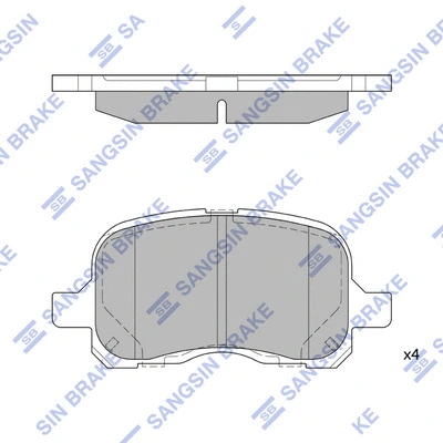 SP1270 HIQ Комплект тормозных колодок, дисковый тормоз (фото 1)