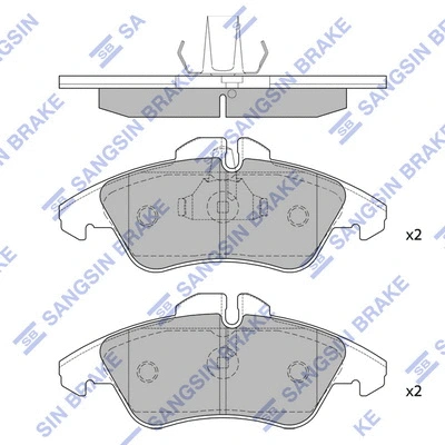 SP1273A HIQ Комплект тормозных колодок, дисковый тормоз (фото 1)