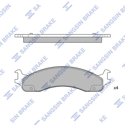 SP1291 HIQ Комплект тормозных колодок, дисковый тормоз (фото 1)