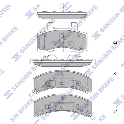 SP1308 HIQ Комплект тормозных колодок, дисковый тормоз (фото 1)