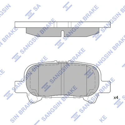 SP1364 HIQ Комплект тормозных колодок, дисковый тормоз (фото 1)