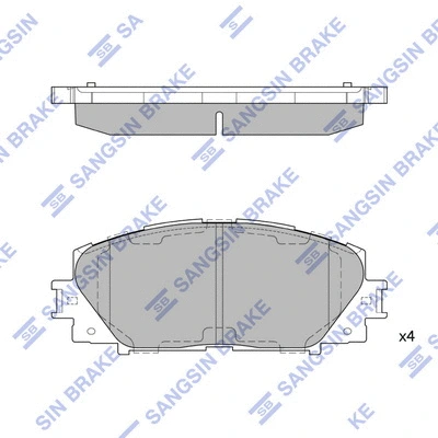 SP1377 HIQ Комплект тормозных колодок, дисковый тормоз (фото 1)