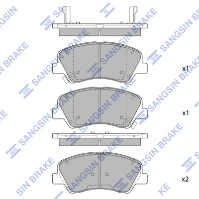 SP1399A HIQ Комплект тормозных колодок, дисковый тормоз (фото 1)