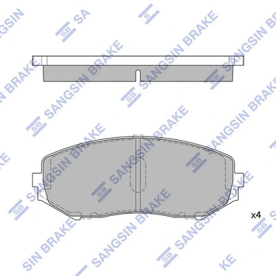 SP1416 HIQ Комплект тормозных колодок, дисковый тормоз (фото 1)