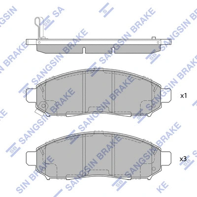 SP1460 HIQ Комплект тормозных колодок, дисковый тормоз (фото 1)