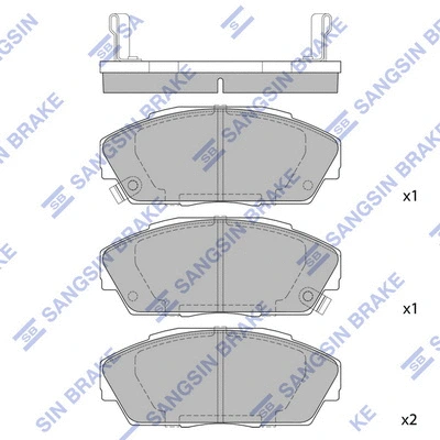 SP1473 HIQ Комплект тормозных колодок, дисковый тормоз (фото 1)