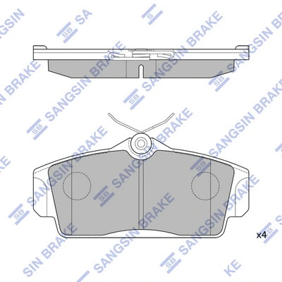 SP1482 HIQ Комплект тормозных колодок, дисковый тормоз (фото 1)