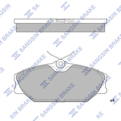 SP1483A HIQ Комплект тормозных колодок, дисковый тормоз (фото 1)
