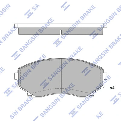 SP1527 HIQ Комплект тормозных колодок, дисковый тормоз (фото 1)