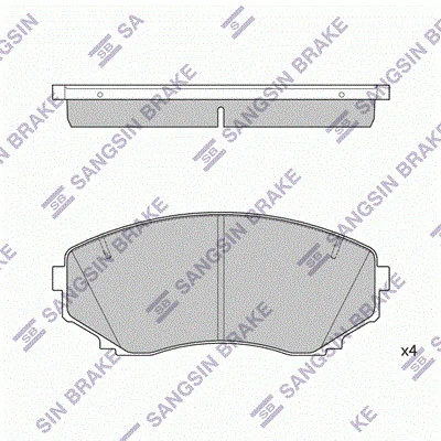 SP1527A HIQ Комплект тормозных колодок, дисковый тормоз (фото 1)