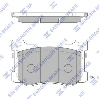 SP1547 HIQ Комплект тормозных колодок, дисковый тормоз (фото 1)